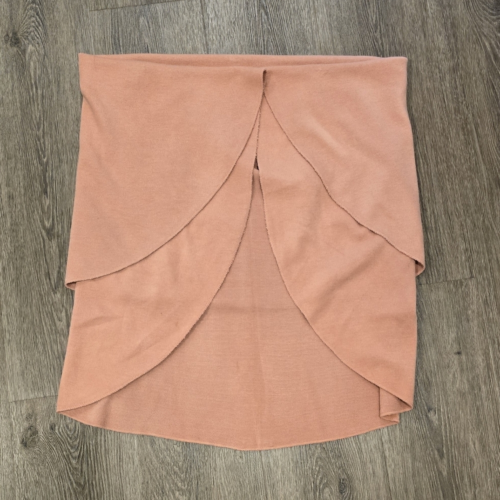 Women's Rose Blush Pink Sweater Pancho XL